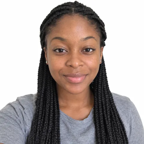 photo to Minecraft skin example – long braids (fictional portrait)