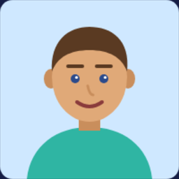 Illustrated portrait with brown hair and a teal shirt